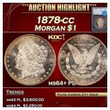 1878-cc Morgan Dollar $1 ms64+ PL SEGS