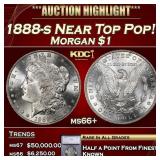 1888-s Morgan Dollar Near Top Pop! $1 ms66+ SEGS