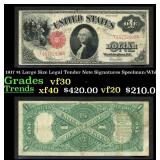1917 $1 Large Size Legal Tender Note Grades vf++ S
