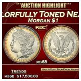 IE 1886-p Morgan Dollar Colorfully Toned Near Top