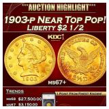 YO 1903-p Gold Liberty Quarter Eagle Near Top Pop!
