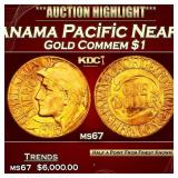 IE 1915-s Panama Pacific Gold Commem Dollar Near T
