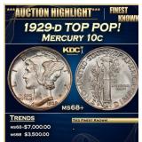 YO 1929-d Mercury Dime TOP POP! 10c ms68+ SEGS