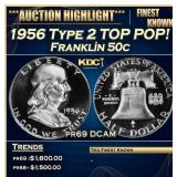 IE 1956 Type 2 Proof Franklin Half Dollar TOP POP!