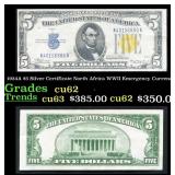 1934A $5 Silver Certificate North Africa WWII Emer