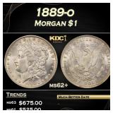 IO 1889-o Morgan Dollar $1 Grades ms62+