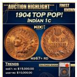 1904 Indian Cent TOP POP! 1c ms67+ rd SEGS