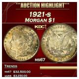 IO 1921-s Morgan Dollar $1 ms67 SEGS