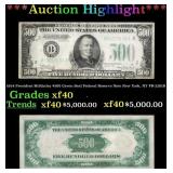 1934 President McKinley $500 Green Seal Federal Re
