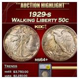 1929-s Walking Liberty Half Dollar 50c ms64+ SEGS
