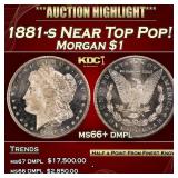 YC 1881-s Morgan Dollar Near Top Pop! $1 ms66+ dmp