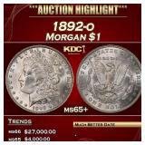 IC 1892-o Morgan Dollar $1 ms65+ SEGS