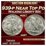 IE 1939-p Walking Liberty Half Dollar Near Top Pop