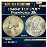 YO 1949-p Washington Quarter TOP POP! 25c ms68 SEG