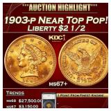 YO 1903-p Gold Liberty Quarter Eagle Near Top Pop!