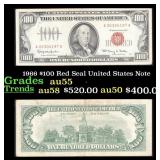 1966 $100 Red Seal United States Note Grades Choic