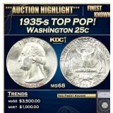 1935-s Washington Quarter TOP POP! 25c ms68 SEGS