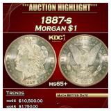 IE 1887-s Morgan Dollar $1 ms65+ SEGS