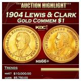 IE 1904 Lewis & Clark Gold Commem Dollar 1 ms66+ S
