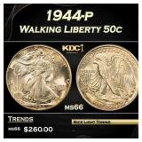 1944-p Walking Liberty Half Dollar 50c Grades ms66