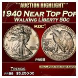 IE 1940 Proof Walking Liberty Half Dollar Near Top