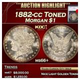 YO 1882-cc Morgan Dollar Toned $1 ms66+ SEGS