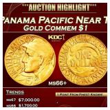 IE 1915-s Panama Pacific Gold Commem Dollar Near T