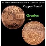 1oz .999 Fine Copper Bullion Round - Laborless Day