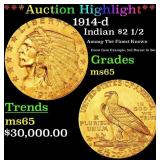 *Highlight* 1914-d Gold Indian Quarter Eagle $2 1/