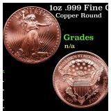 1oz .999 Fine Copper Bullion Round - Gold Eagle Li