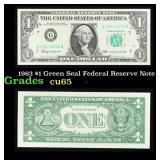 1963 $1 Green Seal Federal Reserve Note Grades Gem
