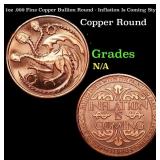 1oz .999 Fine Copper Bullion Round - Inflation Is