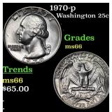 1970-p Washington Quarter 25c Grades GEM+ Unc
