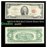 1963A $2 Red Seal United States Note Grades Select