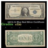 1957A $1 Blue Seal Silver Certificate Grades vf++