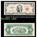 1953C $2 Red Seal United States Note Grades xf+