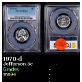 PCGS 1970-d Jefferson Nickel 5c ms64 PCGS