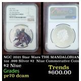 NGC NGC 2021 Star Wars THE MANDALORIAN 1oz .999 Si