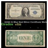 1935G $1 Blue Seal Silver Certificate Grades vf++