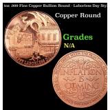 1oz .999 Fine Copper Bullion Round - Laborless Day