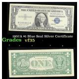 1957A $1 Blue Seal Silver Certificate Grades vf++