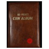 60 Pocket Coin Album Book Filled W/ 60 Various For