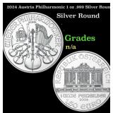 2024 Austria Philharmonic 1 oz .999 Silver Round