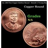 1oz .999 Fine Copper Bullion Round - Donald J Trum
