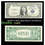 1935F $1 Blue Seal Silver Certificate Grades Choic