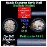 Buffalo Nickel Shotgun Roll in Old Bank Style 