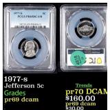 PCGS 1977-s Proof Jefferson Nickel 5c pr69 dcam PC
