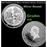 2024 Tokelau 1 oz Silver $5 Zodiac Series: Gemini