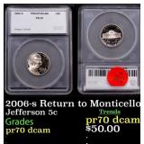 2006-s Return to Monticello Proof Jefferson Nickel