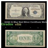 1935G $1 Blue Seal Silver Certificate Grades vf++